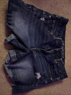 American Eagle Outfitters Indigo Distressed Denim Shorts